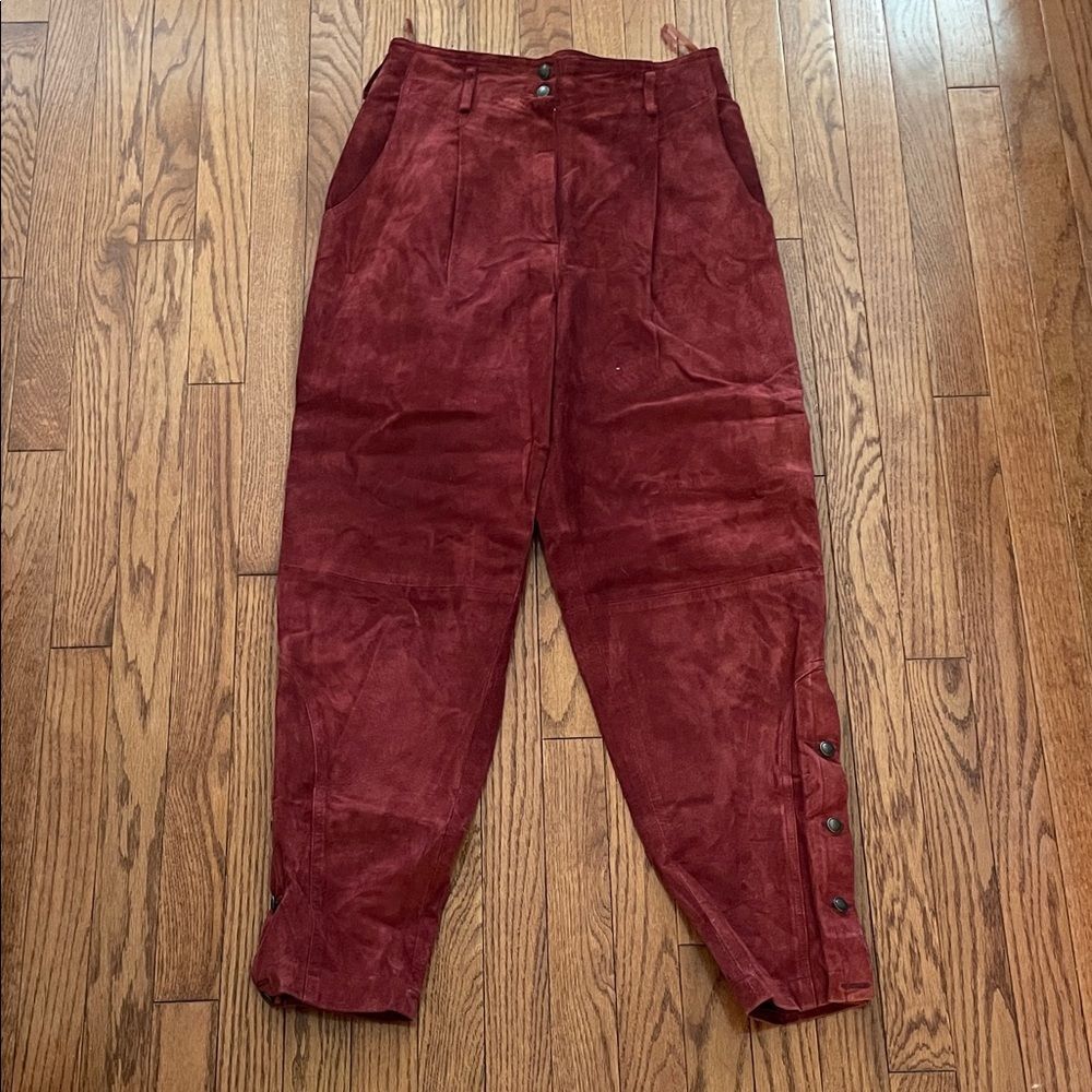 Pia Rucci Burnt Orange Suede Pants Women’s Sz 12